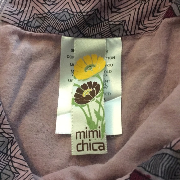 MIMI CHICA skirt pockets purple design w/cream SM - Picture 3 of 5